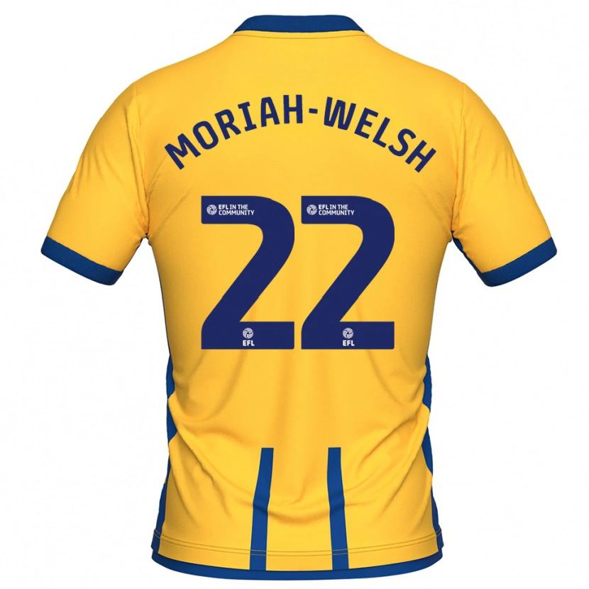 Danxen Niño Camiseta Nathan Moriah-Welsh #22 Amarillo Azul 1ª Equipación 2025/26 La Camisa