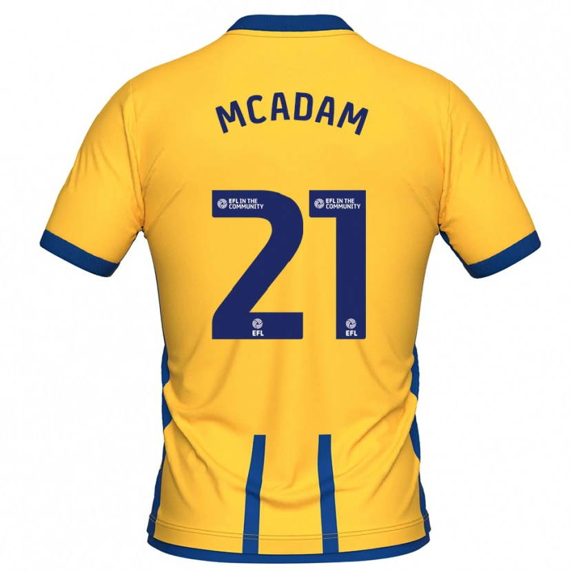 Danxen Niño Camiseta Kyle Mcadam #21 Amarillo Azul 1ª Equipación 2025/26 La Camisa