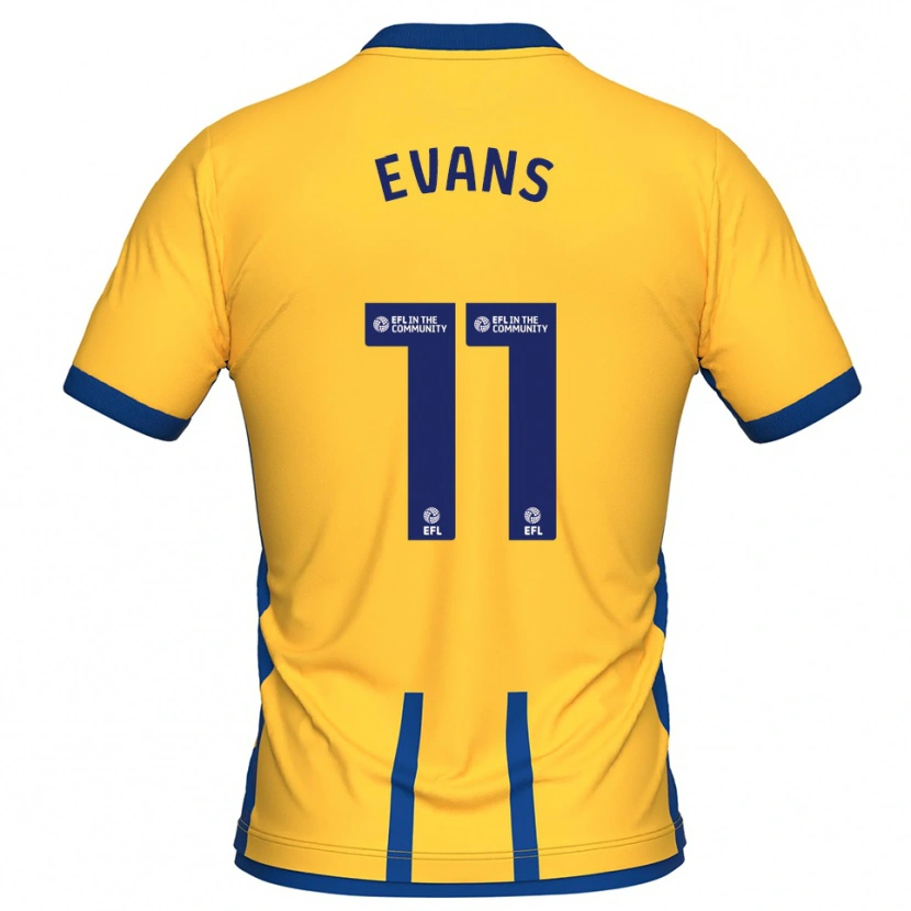 Danxen Niño Camiseta Will Evans #11 Amarillo Azul 1ª Equipación 2025/26 La Camisa