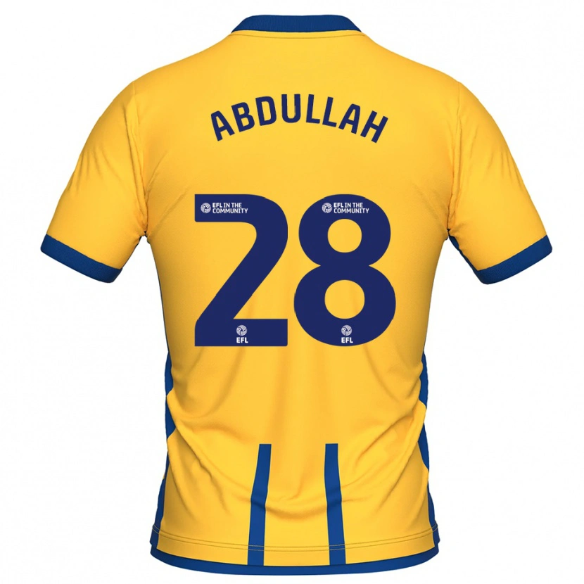 Danxen Niño Camiseta Mckeal Abdullah #28 Amarillo Azul 1ª Equipación 2025/26 La Camisa