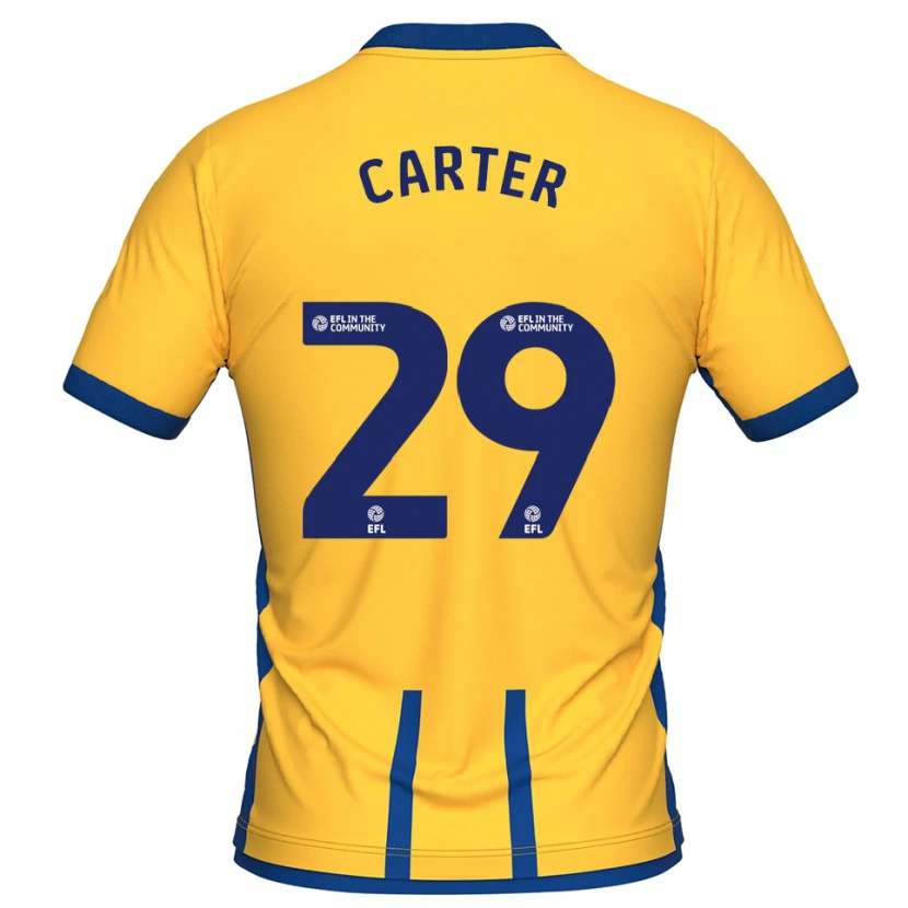 Danxen Niño Camiseta Charlie Carter #29 Amarillo Azul 1ª Equipación 2025/26 La Camisa