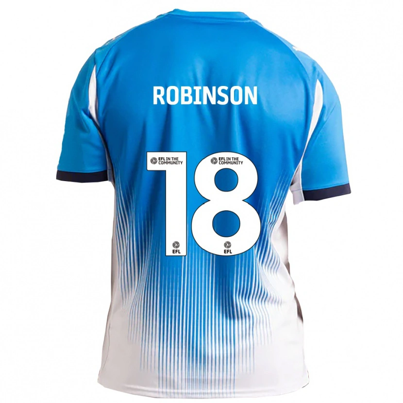 Danxen Niño Camiseta Josh Robinson #18 Azul Blanco 1ª Equipación 2025/26 La Camisa