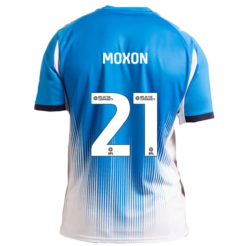 Danxen Niño Camiseta Owen Moxon #21 Azul Blanco 1ª Equipación 2025/26 La Camisa