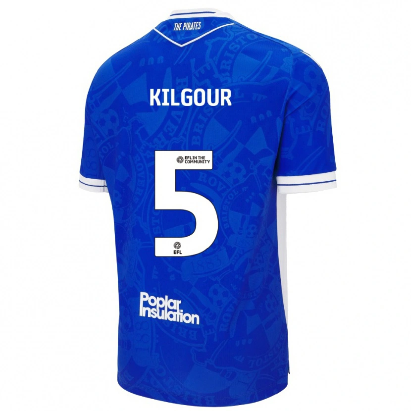 Danxen Niño Camiseta Alfie Kilgour #5 Azul Blanco 1ª Equipación 2025/26 La Camisa
