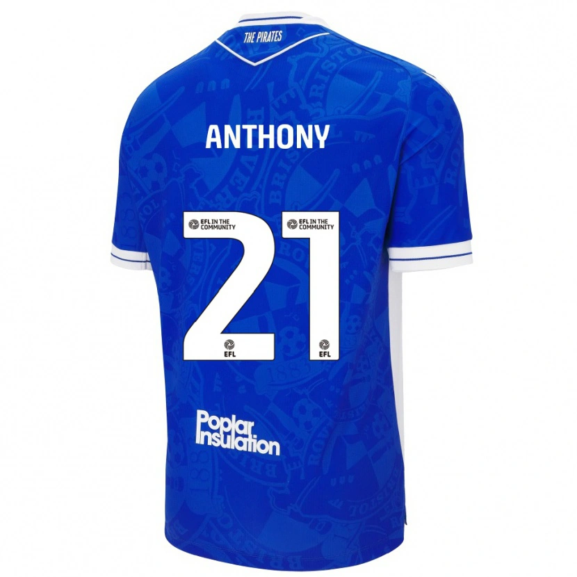 Danxen Niño Camiseta Micah Anthony #21 Azul Blanco 1ª Equipación 2025/26 La Camisa