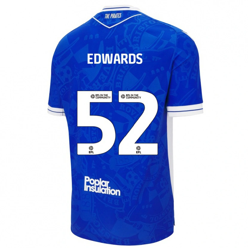 Danxen Niño Camiseta Max Edwards #52 Azul Blanco 1ª Equipación 2025/26 La Camisa