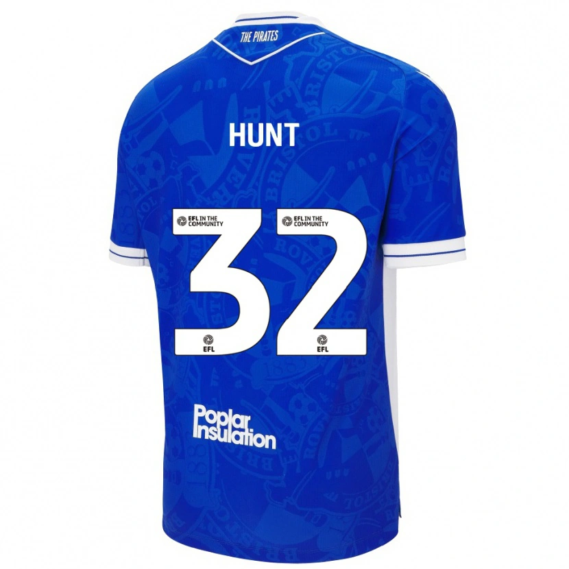 Danxen Niño Camiseta Jack Hunt #32 Azul Blanco 1ª Equipación 2025/26 La Camisa