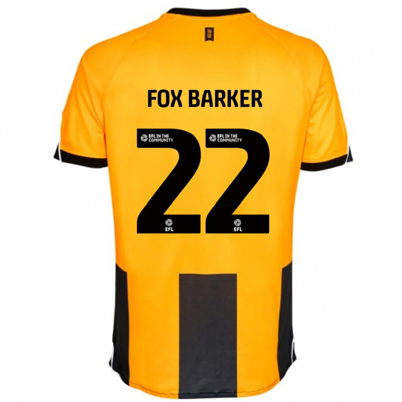 Danxen Niño Camiseta Mistie Fox-Barker #22 Naranja Negro 1ª Equipación 2025/26 La Camisa