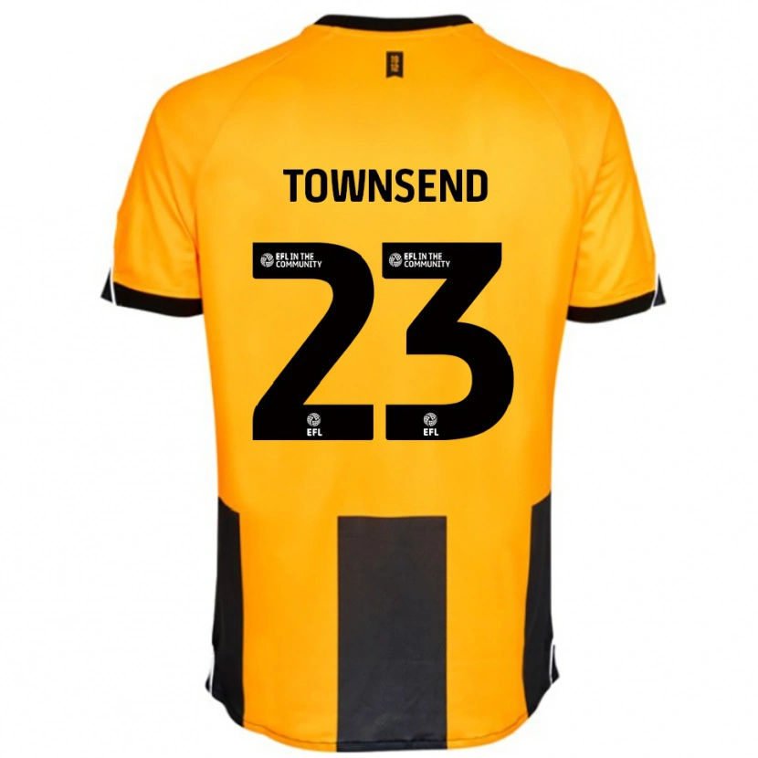 Danxen Niño Camiseta Eleanor Townsend #23 Naranja Negro 1ª Equipación 2025/26 La Camisa