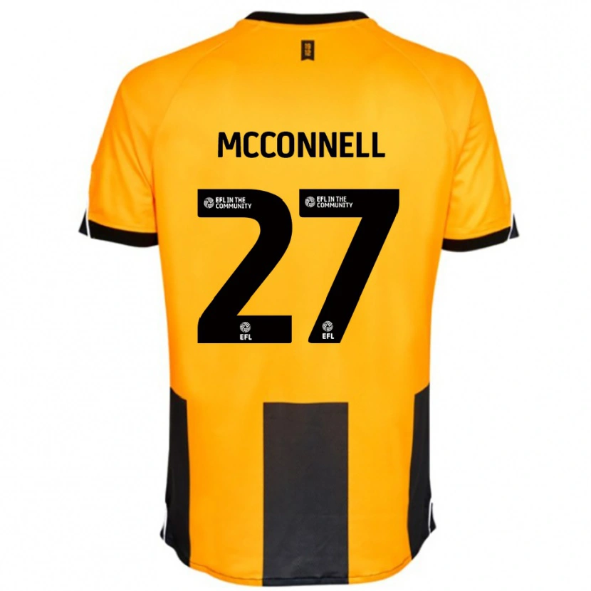 Danxen Niño Camiseta Glenn Mcconnell #27 Naranja Negro 1ª Equipación 2025/26 La Camisa