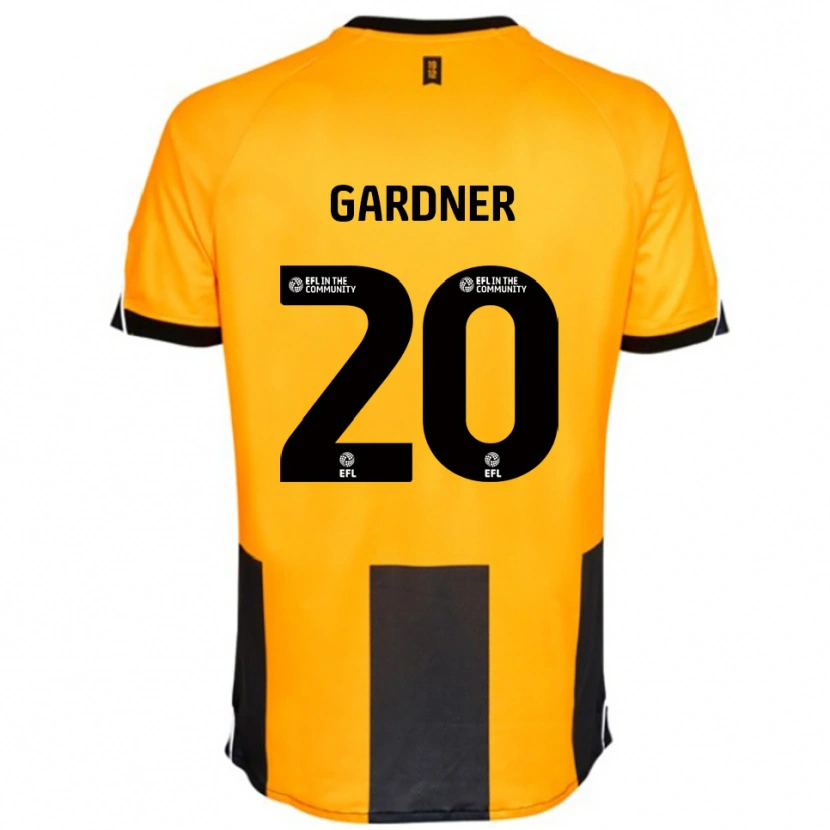Danxen Niño Camiseta Gary Gardner #20 Naranja Negro 1ª Equipación 2025/26 La Camisa