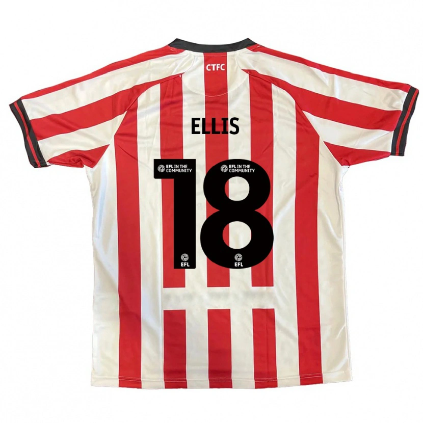 Danxen Niño Camiseta Brooke Ellis #18 Rojo Blanco Negro 1ª Equipación 2025/26 La Camisa