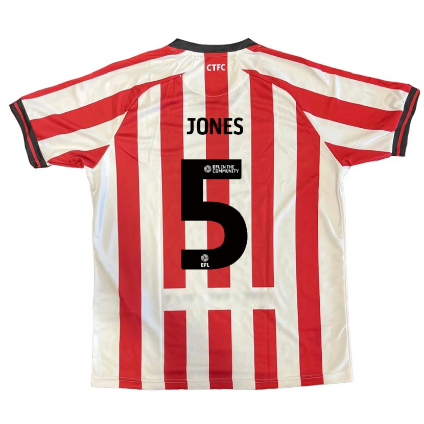 Danxen Niño Camiseta Courtney Jones #5 Rojo Blanco Negro 1ª Equipación 2025/26 La Camisa