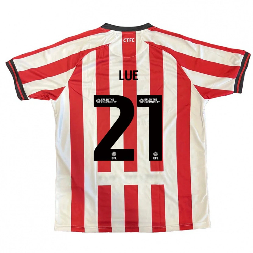 Danxen Niño Camiseta Una Lue #21 Rojo Blanco Negro 1ª Equipación 2025/26 La Camisa