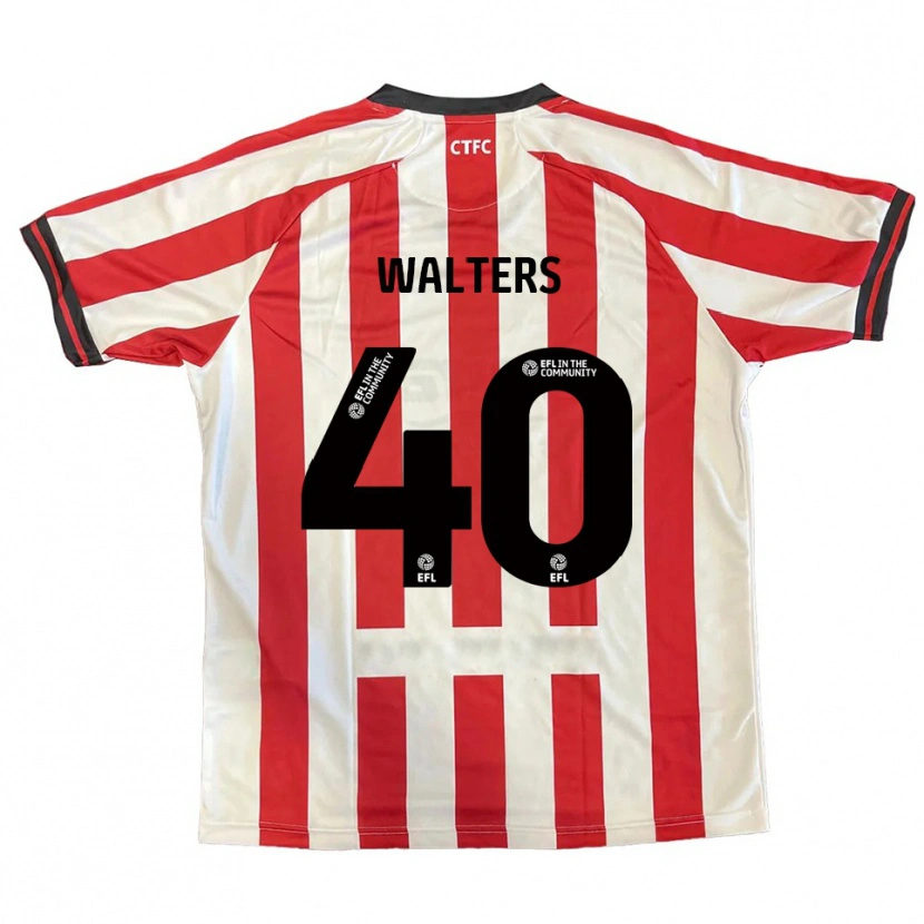 Danxen Niño Camiseta Cameron Walters #40 Rojo Blanco Negro 1ª Equipación 2025/26 La Camisa