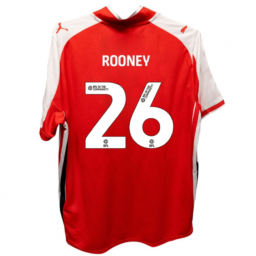 Danxen Niño Camiseta Shaun Rooney #26 Rojo Blanco 1ª Equipación 2025/26 La Camisa