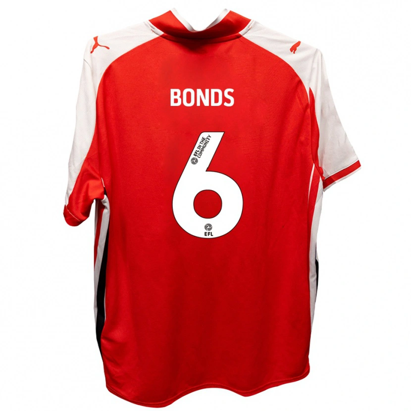 Danxen Niño Camiseta Elliot Bonds #6 Rojo Blanco 1ª Equipación 2025/26 La Camisa