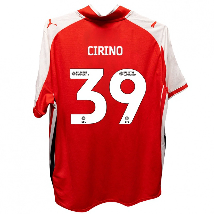 Danxen Niño Camiseta Raffaele Cirino #39 Rojo Blanco 1ª Equipación 2025/26 La Camisa