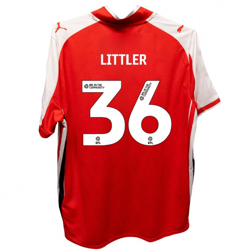 Danxen Niño Camiseta Zack Littler #36 Rojo Blanco 1ª Equipación 2025/26 La Camisa