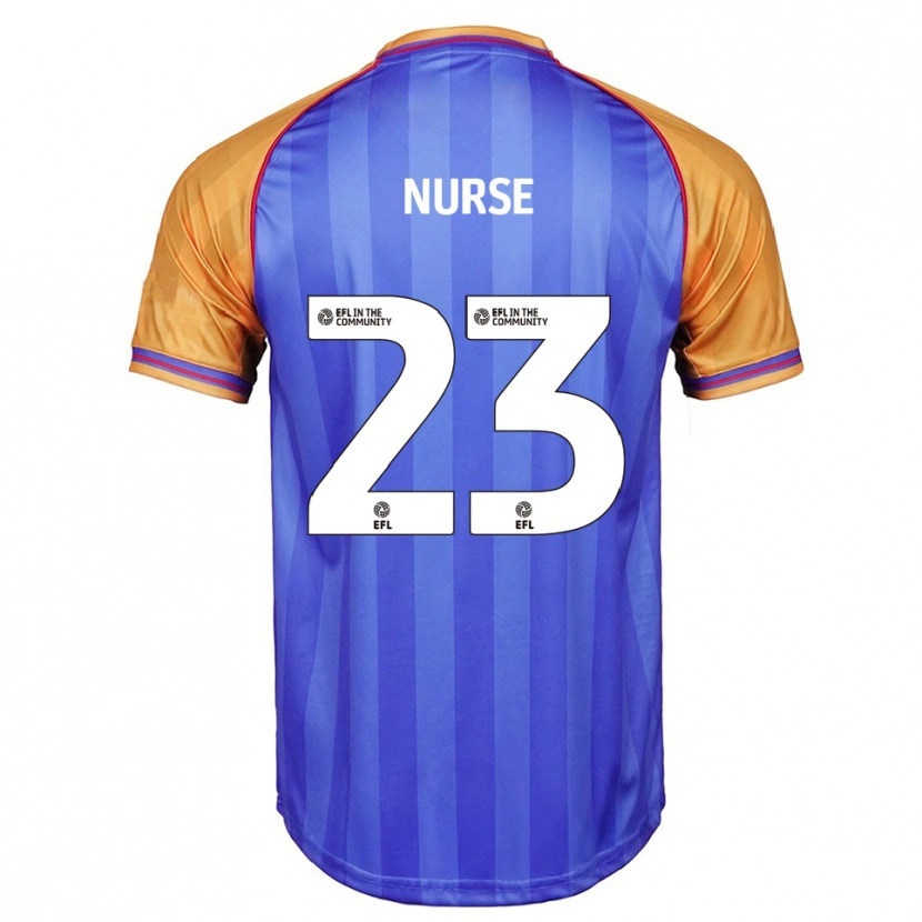 Danxen Niño Camiseta George Nurse #23 Azul Naranja 1ª Equipación 2025/26 La Camisa
