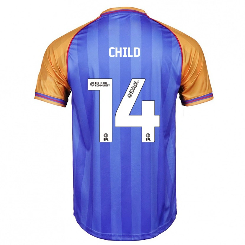 Danxen Niño Camiseta Zoe Child #14 Azul Naranja 1ª Equipación 2025/26 La Camisa