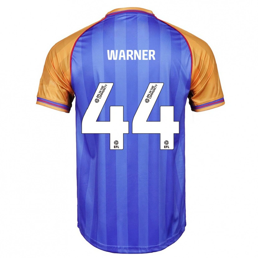 Danxen Niño Camiseta James Warner #44 Azul Naranja 1ª Equipación 2025/26 La Camisa