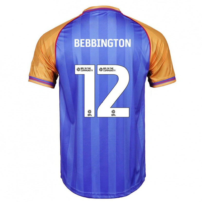 Danxen Niño Camiseta Kimberley Bebbington #12 Azul Naranja 1ª Equipación 2025/26 La Camisa