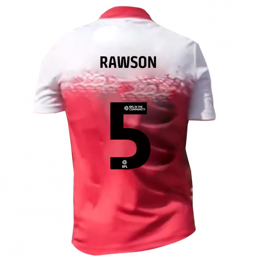 Danxen Niño Camiseta Farrend Rawson #5 Rojo Blanco 1ª Equipación 2025/26 La Camisa