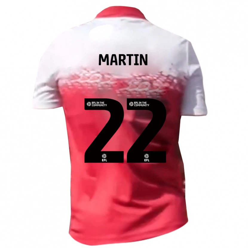 Danxen Niño Camiseta Dan Martin #22 Rojo Blanco 1ª Equipación 2025/26 La Camisa