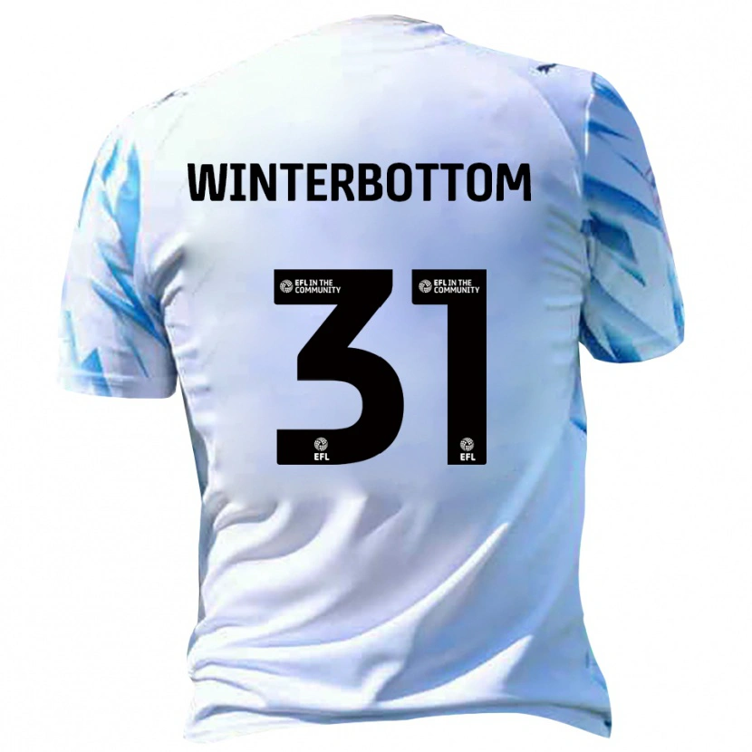 Danxen Niño Camiseta Ben Winterbottom #31 Blanco Celeste 1ª Equipación 2025/26 La Camisa