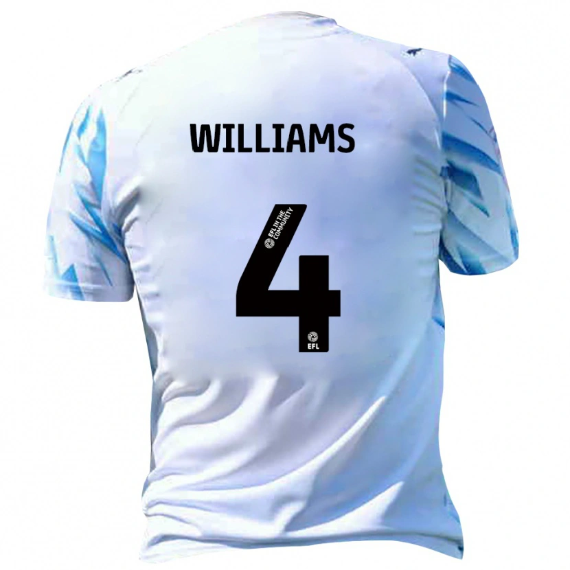 Danxen Niño Camiseta Mj Williams #4 Blanco Celeste 1ª Equipación 2025/26 La Camisa