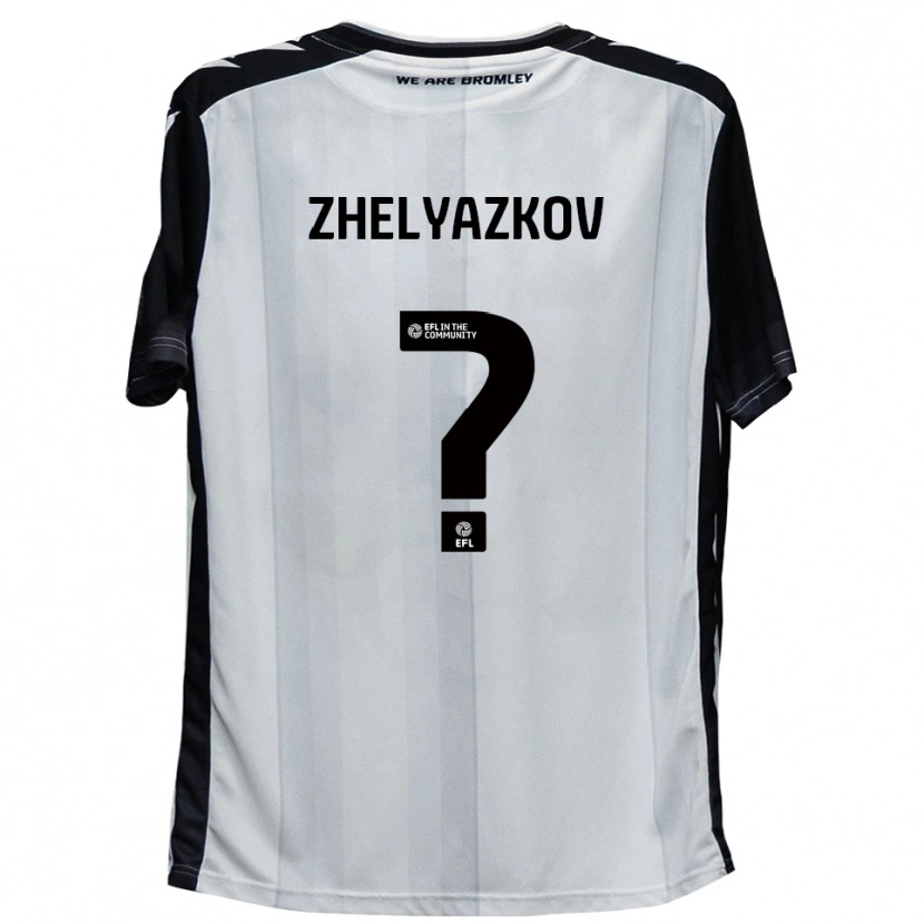 Danxen Niño Camiseta Zhechko Zhelyazkov #0 Blanco Negro 1ª Equipación 2025/26 La Camisa