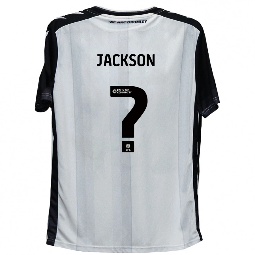 Danxen Niño Camiseta Patrick Jackson #0 Blanco Negro 1ª Equipación 2025/26 La Camisa