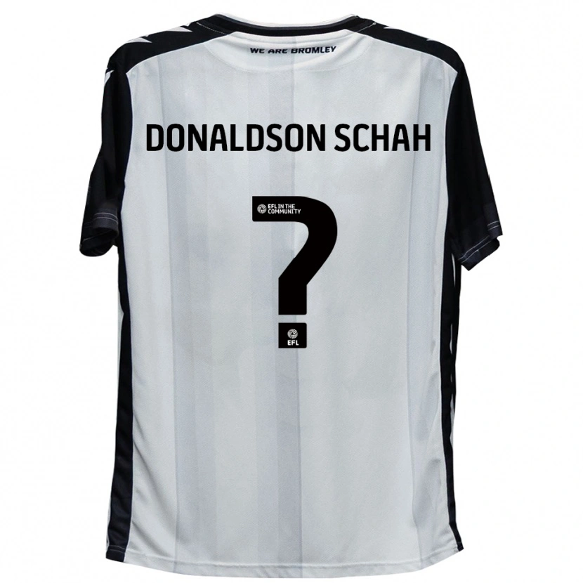 Danxen Niño Camiseta Anwen Donaldson Schah #0 Blanco Negro 1ª Equipación 2025/26 La Camisa