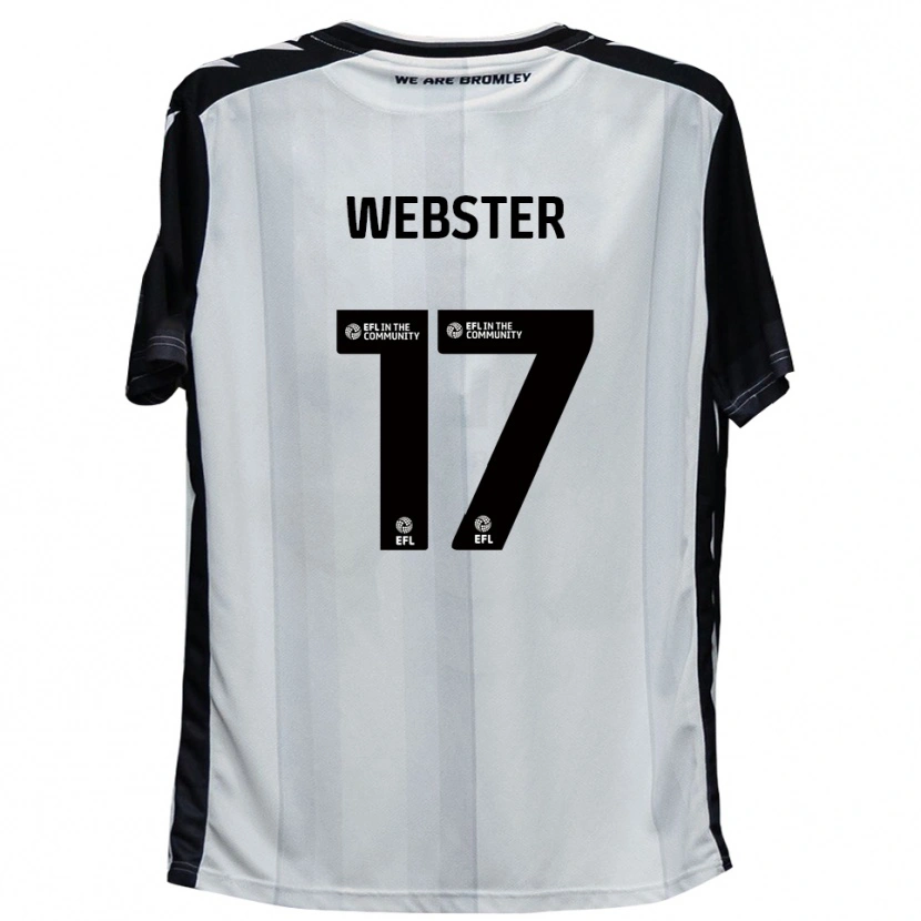 Danxen Niño Camiseta Byron Webster #17 Blanco Negro 1ª Equipación 2025/26 La Camisa