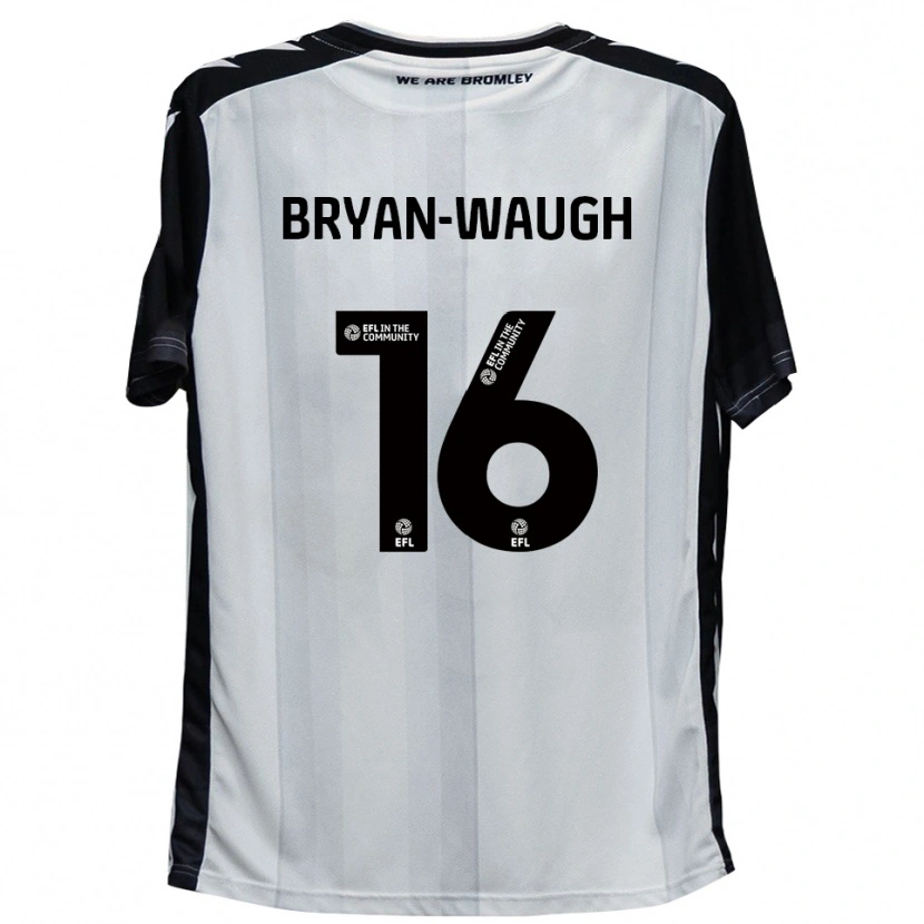 Danxen Niño Camiseta Brandon Bryan-Waugh #16 Blanco Negro 1ª Equipación 2025/26 La Camisa