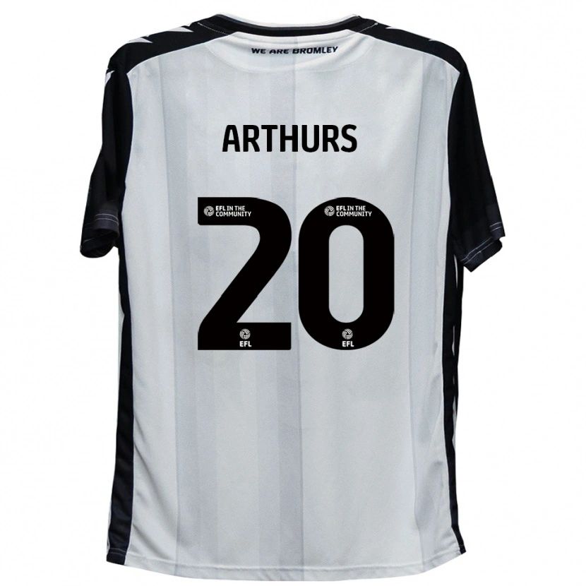 Danxen Niño Camiseta Jude Arthurs #20 Blanco Negro 1ª Equipación 2025/26 La Camisa