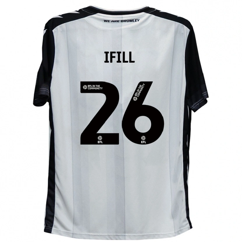 Danxen Niño Camiseta Marcus Ifill #26 Blanco Negro 1ª Equipación 2025/26 La Camisa