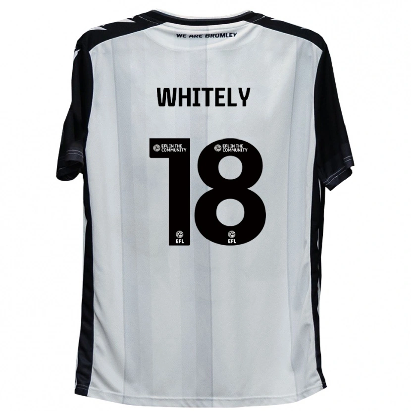 Danxen Niño Camiseta Corey Whitely #18 Blanco Negro 1ª Equipación 2025/26 La Camisa