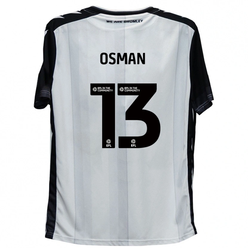 Danxen Niño Camiseta Cemal Osman #13 Blanco Negro 1ª Equipación 2025/26 La Camisa