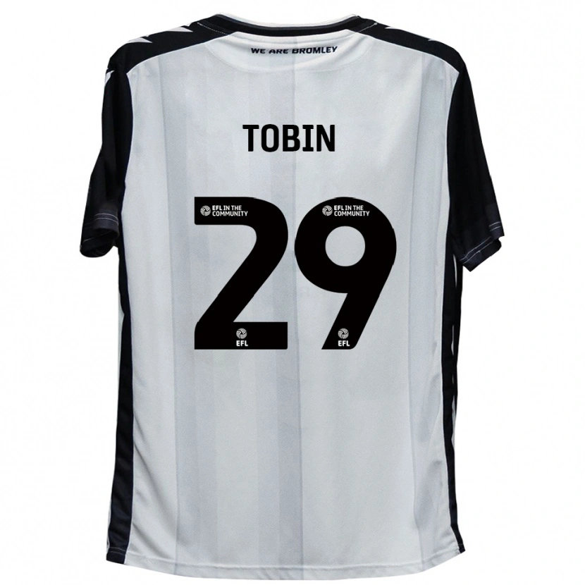 Danxen Niño Camiseta Josh Tobin #29 Blanco Negro 1ª Equipación 2025/26 La Camisa