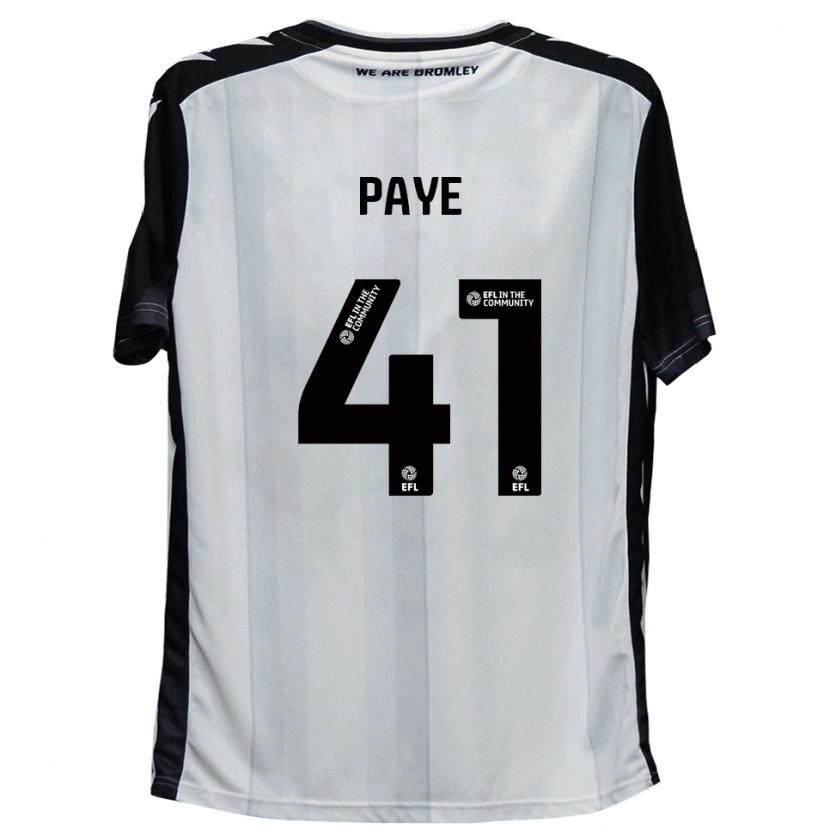 Danxen Niño Camiseta Charlie Paye #41 Blanco Negro 1ª Equipación 2025/26 La Camisa