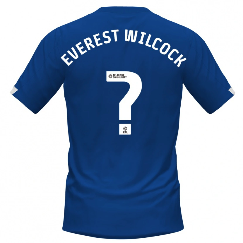 Danxen Niño Camiseta Tom Everest Wilcock #0 Azul Blanco 1ª Equipación 2025/26 La Camisa