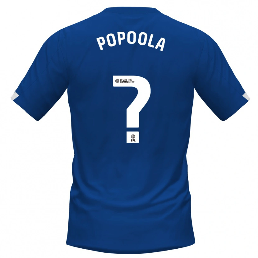 Danxen Niño Camiseta Enoch Popoola #0 Azul Blanco 1ª Equipación 2025/26 La Camisa
