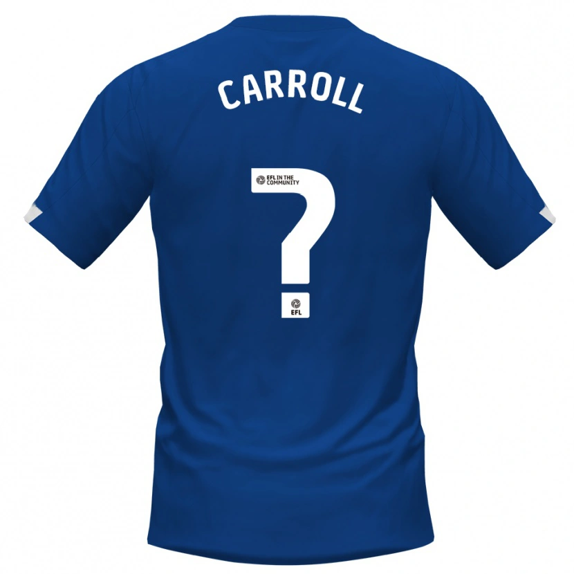 Danxen Niño Camiseta Rhianne Carroll #0 Azul Blanco 1ª Equipación 2025/26 La Camisa