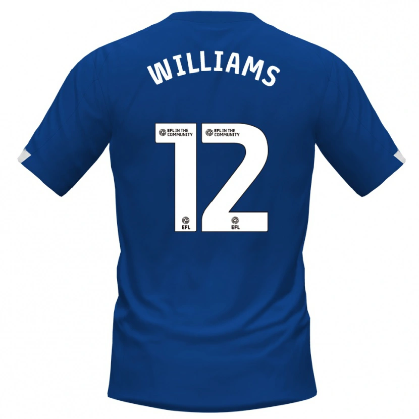Danxen Niño Camiseta Tyrone Williams #12 Azul Blanco 1ª Equipación 2025/26 La Camisa