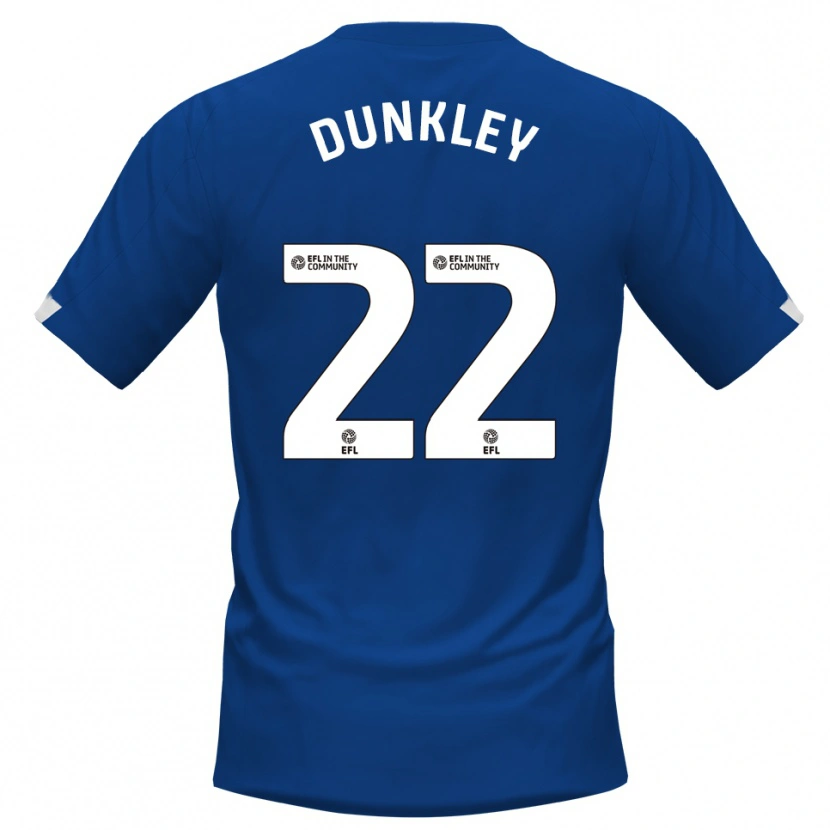 Danxen Niño Camiseta Chey Dunkley #22 Azul Blanco 1ª Equipación 2025/26 La Camisa