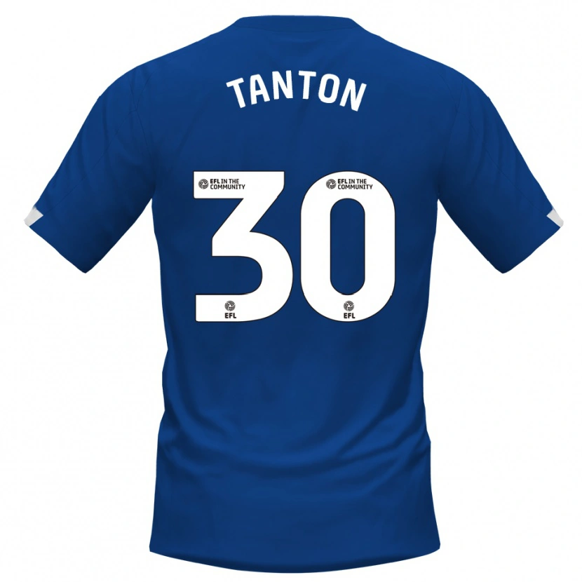 Danxen Niño Camiseta Devan Tanton #30 Azul Blanco 1ª Equipación 2025/26 La Camisa