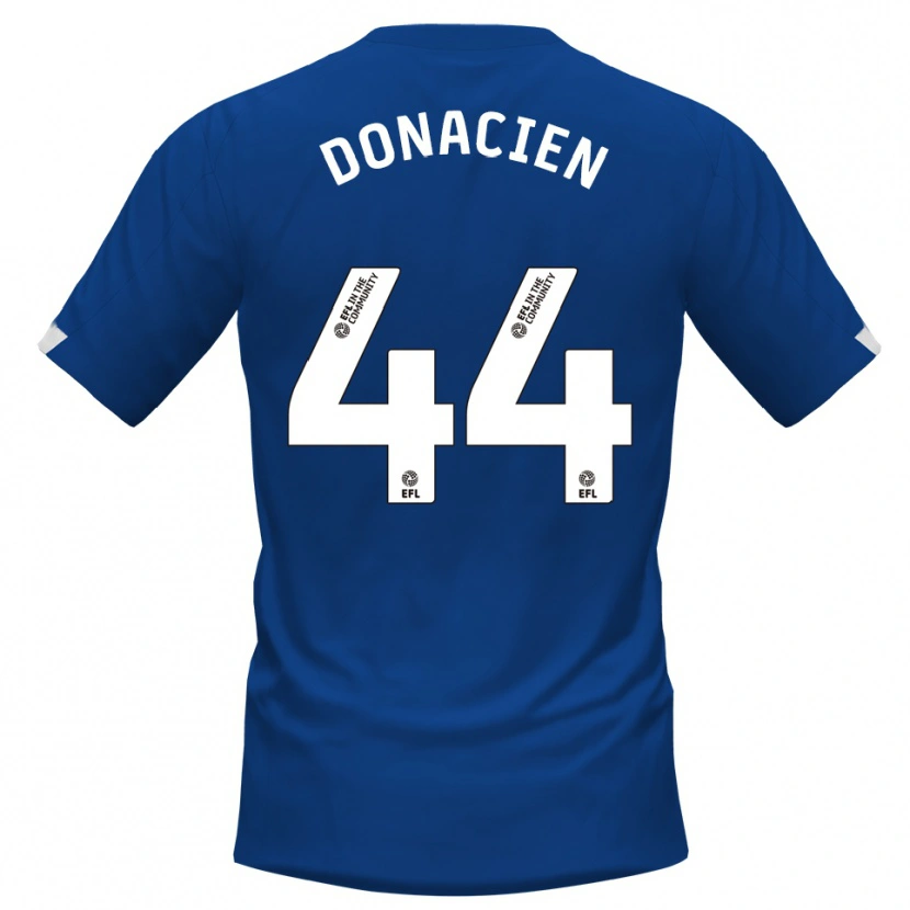 Danxen Niño Camiseta Janoi Donacien #44 Azul Blanco 1ª Equipación 2025/26 La Camisa