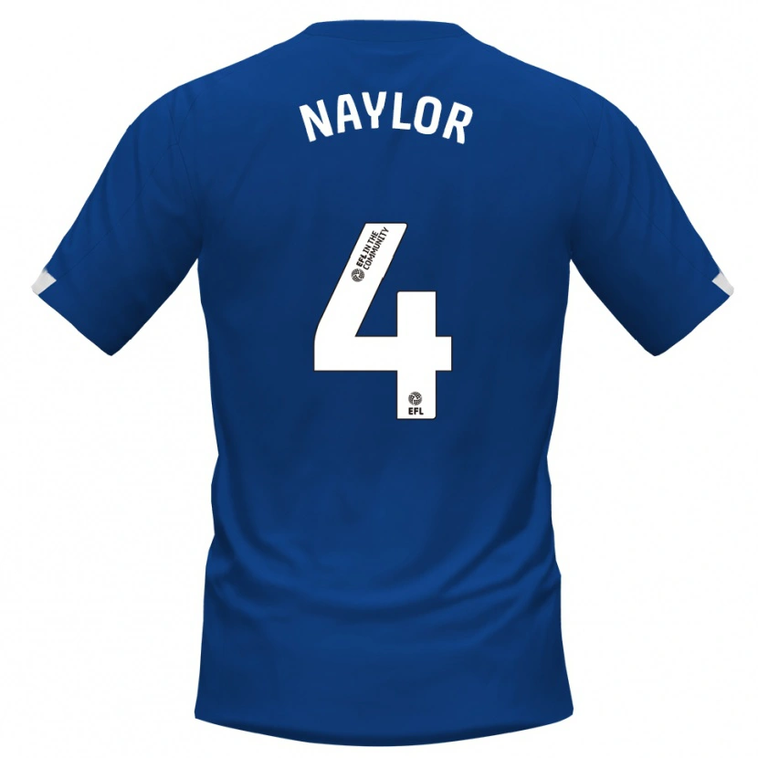 Danxen Niño Camiseta Tom Naylor #4 Azul Blanco 1ª Equipación 2025/26 La Camisa